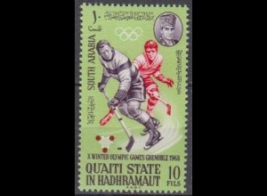 Aden Qu'aiti State Mi.Nr. 124A Olympia 1968 Grenoble, Eishockey (10)