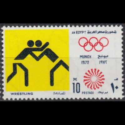Ägypten Mi.Nr. 571 Olympia 1972 München, Piktogramm Ringen (10)