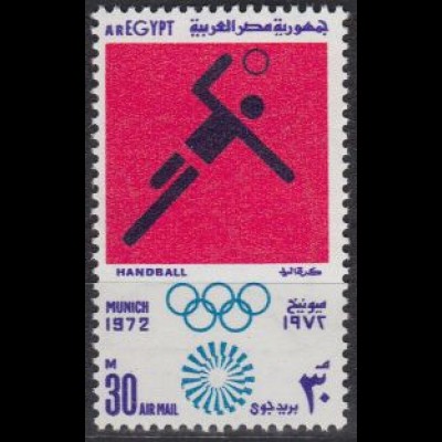 Ägypten Mi.Nr. 573 Olympia 1972 München, Piktogramm Handball (30)