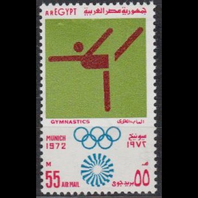 Ägypten Mi.Nr. 576 Olympia 1972 München, Piktogramm Turnen (55)
