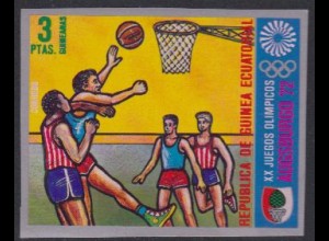 Äquatorialguinea Mi.Nr. A59 Olympia 1972 München, Basketball (3)