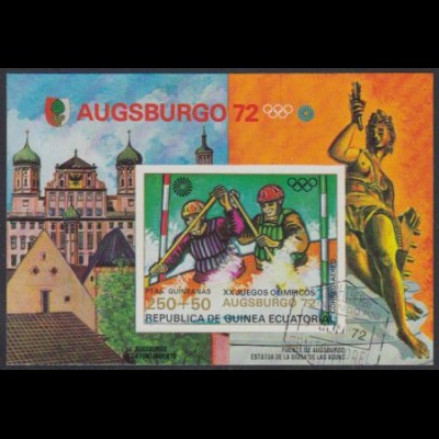 Äquatorialguinea Mi.Nr. Block 10 Olympia 1972 München, Kanuslalom Augsburg 