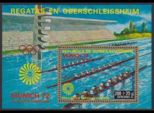 Äquatorialguinea Mi.Nr. Block 15 Olympia 1972 München, Rudern 