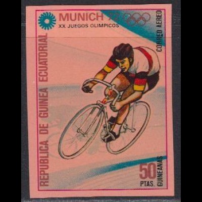 Äquatorialguinea Mi.Nr. A114 Olympia 1972 München, Radfahren (50)