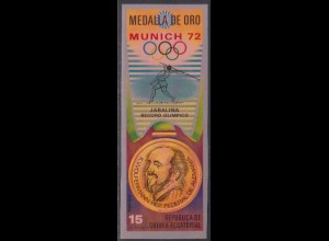 Äquatorialguinea Mi.Nr. A 168 Olympia 1972, Goldmedaille Speer Wolfermann (15)