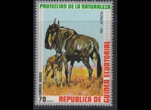Äquatorialguinea Mi.Nr. 481 Afrikanische Tiere, Gnu (70)
