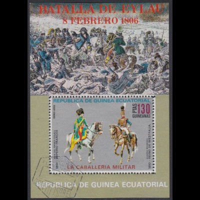 Äquatorialguinea Mi.Nr. Block 207 Kavallerieuniformen Frankreich+Westfalen 1810 