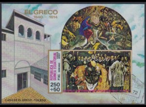 Äquatorialguinea Mi.Nr. Block 215 Gemälde Begräbnis Graf Orgaz von El Greco 