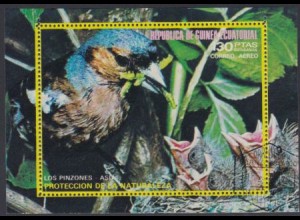 Äquatorialguinea Mi.Nr. Block 240 Asiatische Vögel, Fringilla coelebs 