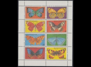 Äquatorialguinea Mi.Nr. Klbg.964-71 Schmetterlinge (Phantasiemarken ?) 