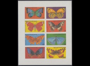 Äquatorialguinea Mi.Nr. Klbg.964-71 Schmetterlinge ungez. (Phantasiemarken ?) 