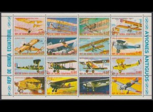 Äquatorialguinea Mi.Nr. Klbg.1598-M1600 Flugzeuge 