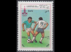 Afghanistan Mi.Nr. 1236 Olymp. Sommerspiele Moskau, Fußball (3)