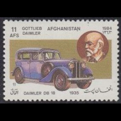 Afghanistan Mi.Nr. 1363 Automobile, Gottlieb Daimler, Daimler DB 18 (11)