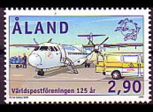 Aland Mi.Nr. 161 125 J. Weltpostverein ( UPU ), Verkehrsflugzeug, Bus (2.90M)