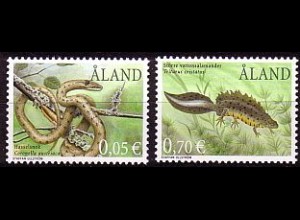 Aland Mi.Nr. 199-200 Amphibien und Kriechtiere (2 Werte)