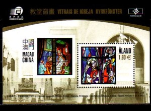 Aland Mi.Nr. Block 10 Kirchenfenster, Buntglasfenster aus Kirche Jomala