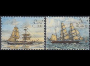 Aland MiNr. 418-19 Segelschiffe Altai und Pehr Brahe (2 Werte)