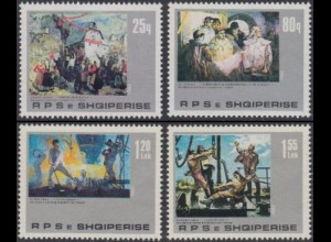 Albanien Mi.Nr. 2131-34 Gemälde Industrie und Handwerk (4 Werte)