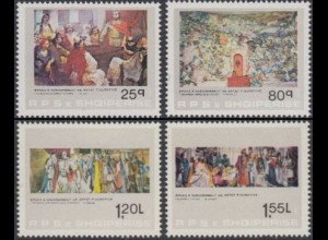 Albanien Mi.Nr. 2186-89 Die Epoche Skanderbegs, Gemälde (4 Werte)