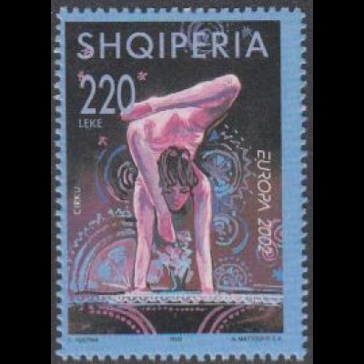 Albanien Mi.Nr. 2868 Europa 02, Zirkus, Bodenakrobatik (220)