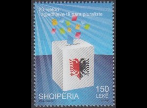 Albanien Mi.Nr. 3371 20.Jahrestag der 1.freien Wahlen, Wappenadler (150)