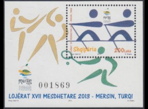 Albanien Mi.Nr. Block 184 Mittelmeerspiele, Rudern