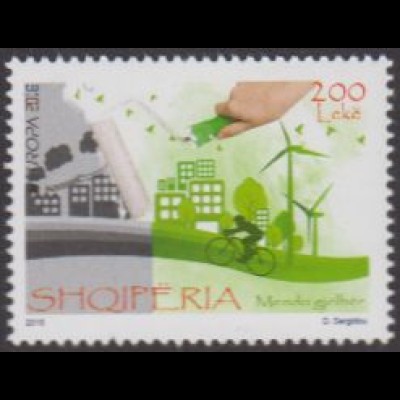 Albanien MiNr. 3522 Europa 16, Umweltbewusst leben, Von Grau zu Grün (200)
