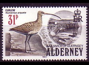 Alderney Mi.Nr. 17 Großer Brachvogel (31)