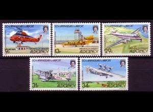 Alderney Mi.Nr. 18-22 50 Jahre Flughafen von Alderney (5 Werte)
