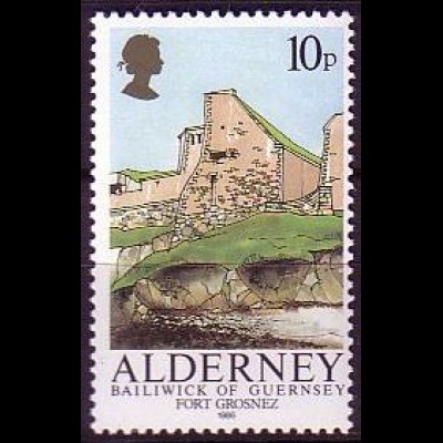 Alderney Mi.Nr. 28 Fort Grosnez (10)