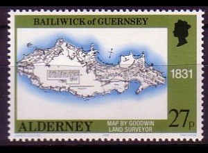 Alderney Mi.Nr. 39 Landkarte von Matthew Pilton-Goodwin (27)