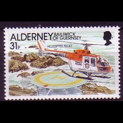 Alderney Mi.Nr. 51 Hubschrauber Landeplatz auf St. Thomas Turm (31)
