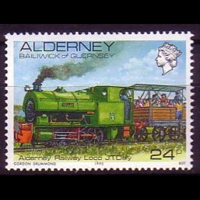 Alderney Mi.Nr. 59 Eisenbahn mit Lokomotive J.T. Daly (24)