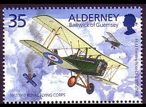 Alderney Mi.Nr. 83 Jagd- und Sportflieger, 100. Geb. Tommy Rose (35)