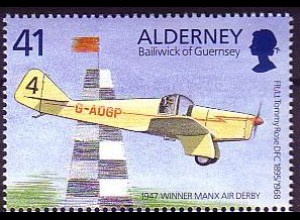 Alderney Mi.Nr. 87 Jagd- und Sportflieger, 100. Geb. Tommy Rose (41)