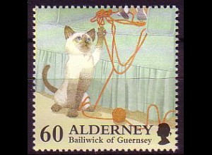 Alderney Mi.Nr. 99 Katzen (60)