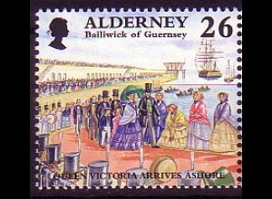 Alderney Mi.Nr. 112 Ankunft Königin Victoria (26)