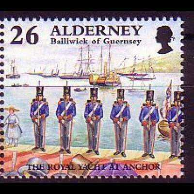 Alderney Mi.Nr. 113 Königliche Jacht vor Anker (26)