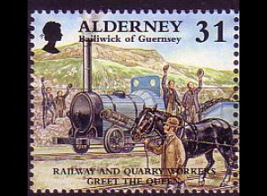 Alderney Mi.Nr. 114 Begrüßung der Königin (31)