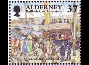 Alderney Mi.Nr. 127 Ankunft des Dampfers "Courier" (37)
