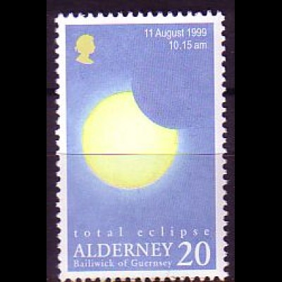 Alderney Mi.Nr. 131 Sonnenfinsternis Alderney 11.8.89, 10.15 Uhr (20)