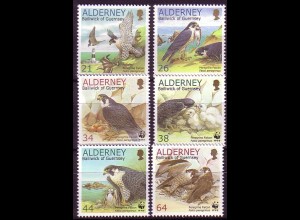 Alderney Mi.Nr. 145-50 A Wanderfalken (6 Werte)
