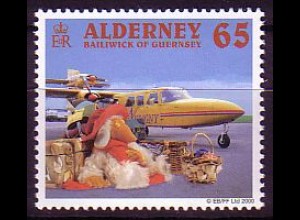 Alderney Mi.Nr. 156 Wombles vor dem Abflug mit dem Flugzeug (65)