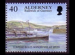 Alderney Mi.Nr. 186 Torpedoboote vor der Hafeneinfahrt (40)