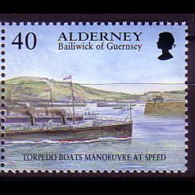 Alderney Mi.Nr. 186 Torpedoboote vor der Hafeneinfahrt (40)