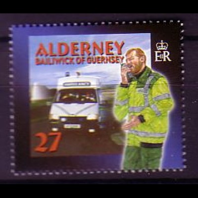 Alderney Mi.Nr. 200 A Rettungsfahrzeug (gez. 14 1/4:14 1/2) (27)