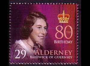 Alderney Mi.Nr. 273 80. Geburtstag Königin Elisabeth II. (29)