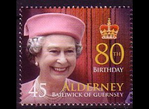 Alderney Mi.Nr. 278 80. Geburtstag Königin Elisabeth II. (45)