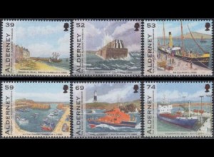 Alderney Mi.Nr. 459-64 Hafen von Alderney (6 Werte)